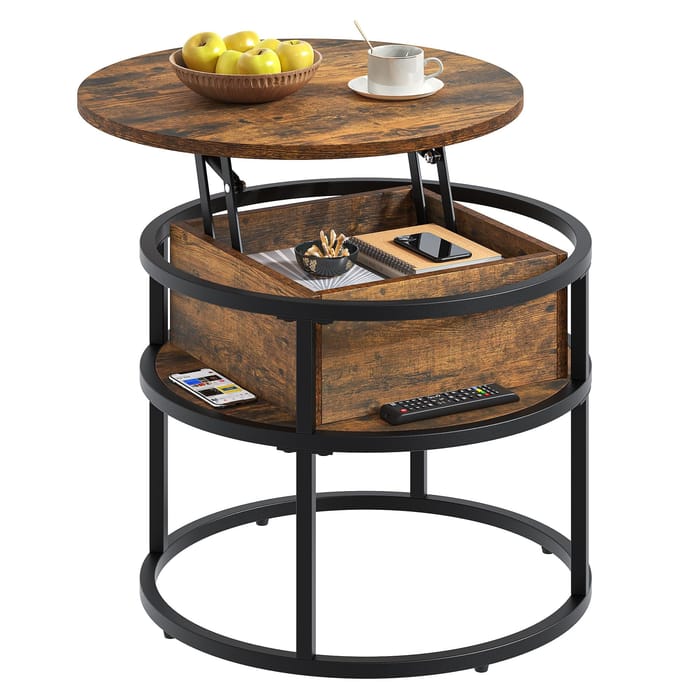 YITAHOME Lift Top Coffee Table with Hidden Storage, 60x60x47cm, £45.63 ...