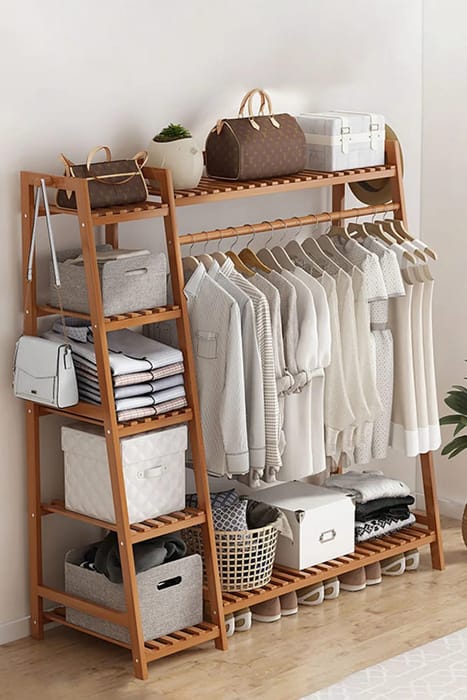 Multi-Functional Bamboo 7-Tier Clothes Rack with Shelf, £35.40 at Debenhams