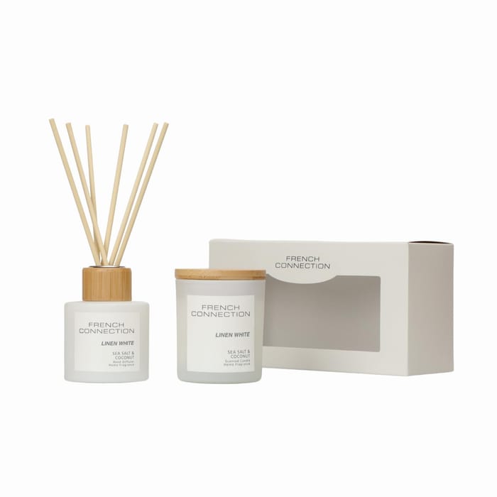 French Connection Pastel Scented Reed Diffuser and Candle Gift Set, £12 ...