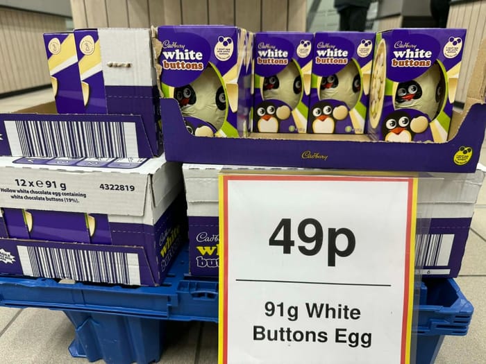 INSTORE ONLY DEAL Cadburys White Chocolat Button Easter Egg 91g 0 instore-only-deal-cadburys-white-chocolat-button-easter-egg-91g-0
