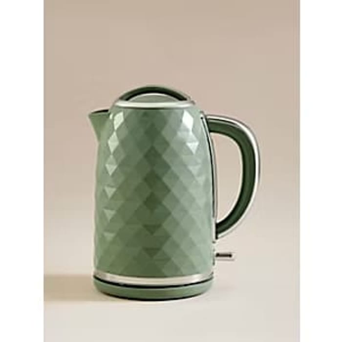 Diamond Indicator Green Diamond-Textured Fast-Boil Kettle 1.7L, £13 at ASDA