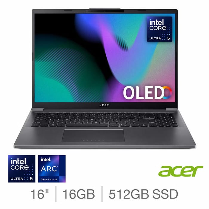 Acer Aspire 16 Laptop, Core Ultra 5, 16GB RAM, 512GB, £549.99 at Costco