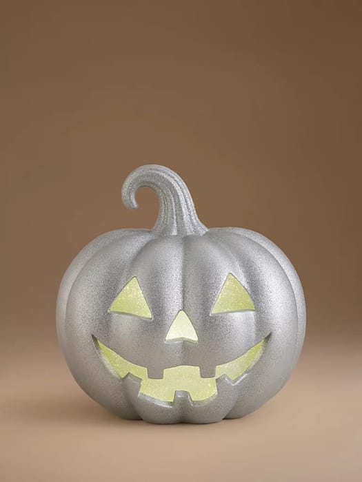Halloween Silver Disco Pumpkin LED Light (FREE C&C), £4.67 at ASDA