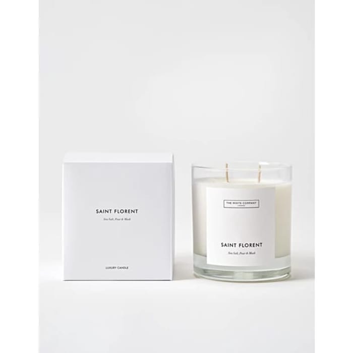 Simba Salt Saint Florent Luxury 2-Wick Candle, £28 at The White Company
