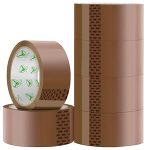 iSOUL Parcel Tape, 6 Rolls Packing Tape, Heavy Duty Brown Tape, 48mm X 66m