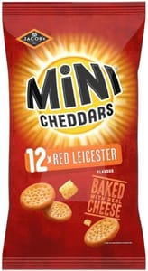Jacob's Mini Cheddars Red Leicester Crisps Multipack 12 X 23g