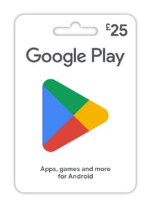 Google Play Physical Gift Card Delivered by Post - £25