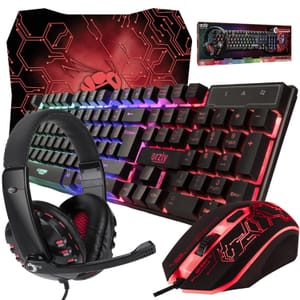Gaming Keyboard and Mouse and Mouse Pad and Gaming Headse