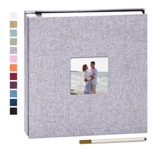 Yopih Self-Adhesive Photo Album, 40 Pages, Window, Grey