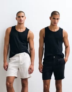 ASOS DESIGN 2 Pack Slim Linen Blend Shorts
