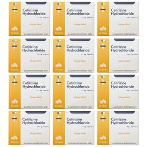 Cetirizine Hayfever & Allergy Tablets 12-Month Supply 30x12