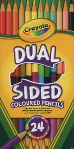 CRAYOLA Dual-Sided Colouring Pencils, Pack of 12, Assorted Colours
