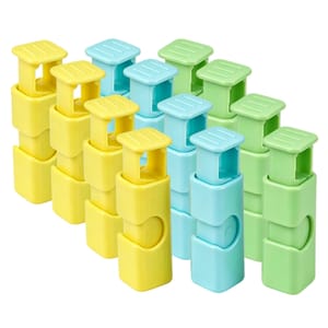 12-Pack Bag Clips for Sealing Food, Reusable, Durable Plastic