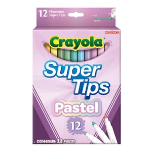 Crayola Pastel Washable Markers, Assorted Colors, 12-Pack