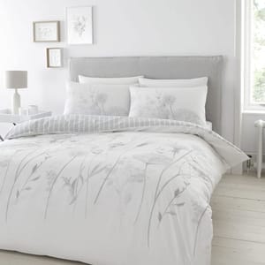 Catherine Lansfield Meadowsweet Floral Reversible King Duvet Cover Set