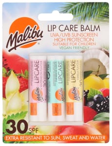 Malibu Sun SPF 30 Lip Balm Watermelon Mint Vanilla, 3x5g