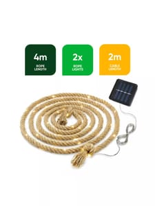 Set of 2 X 35LED 4M Solar Rope Lights