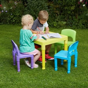 Liberty House Toys Children's Table and 4 Chairs Set - Multicoloured