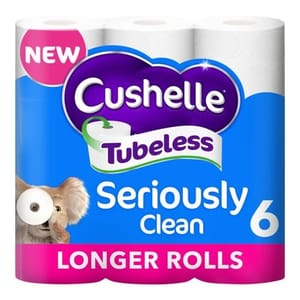 Cushelle Seriously Clean Mega Toilet Rolls, 50% More Sheets