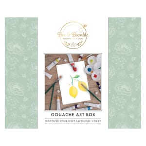 Bee & Bumble Gouache Art Box Kit: 12ml Paints, Brush Set