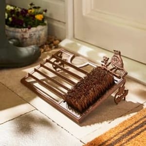 Bird Cast Iron Boot Brush Approx.H16 X W35 X D24cm