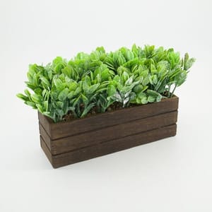 Purple & White Artificial Planter
