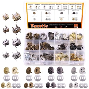 88 Sets Magnetic Button Clasps 14mm and 18mm 4 Colors