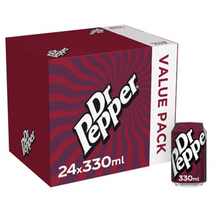 24 X 330ml Dr Pepper Cans (£7.60/£6.80 S&S)