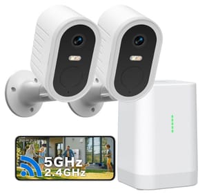 2K Outdoor / Indoor Wireless Security Camera Wireless 2 Pack - £47.99