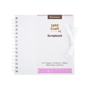 1893 Craft Scrapbook 8 X 8 Inch - White