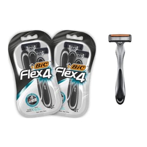 BIC Flex 4 Disposable Men's Razors, Pack of 6