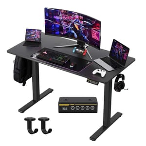 Gamork Electric Standing Desk, 48x24in, Sit-Stand, Adjustable, Black