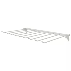 Twinslot White Fixed Trouser Hanger (W)66mm (D)40mm