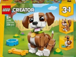 LEGO Creator 3 in 1 Cute Animals: Playful Puppy Dog Construction Set 31382