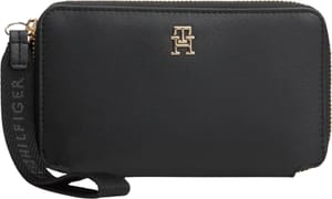 Tommy Hilfiger Women's Logotape Compact Zip Wallet Black