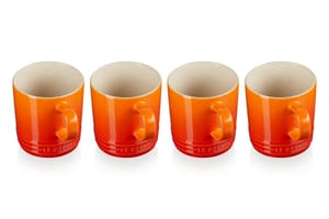 Le Creuset Stoneware Mugs, 350 Ml, Volcanic, 4-Pack