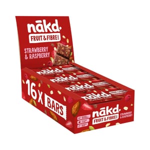 Nakd Fruit & Fibre - Strawberry & Raspberry 16 X 44g