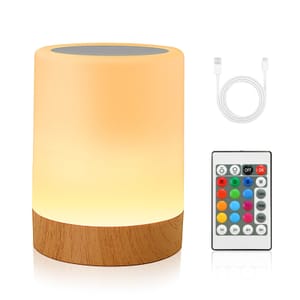 Rechargeable Touch & Remote RGB Night Light, 13 Colors, Dimmable LED
