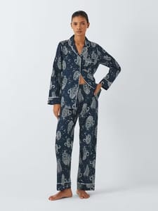 John Lewis Kendra Leopard Shirt Long Pyjama Set