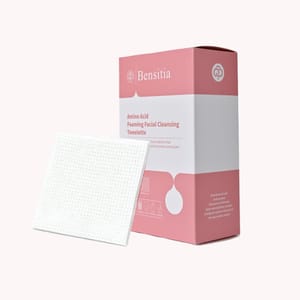 Bensitia Amino Acid Foaming Towelettes 3-in-1 Cleanser and Remover