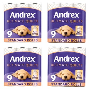 4 X 9 Rolls Andrex Ultimate Quilt 3 Ply Toilet Roll (£10.40/£8.80 S&S)