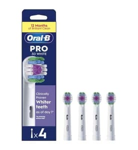 Oral-B Pro 3D White Toothbrush Heads 4 Pack