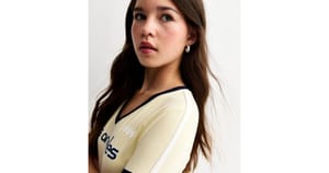 Girls Light Yellow Los Angeles Fitted Football Top