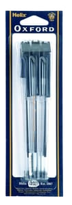 Helix Oxford Ballpoint Pen Black Pack of 6