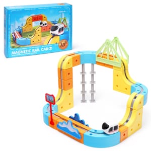 83-Piece Clickrail Electric Train Set for Kids with Gravity-Defying Motor