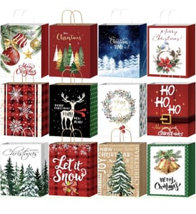 DECHISY 24 Pack Large Christmas Bags, 32x26x12cm