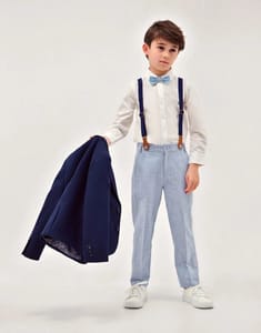 Aiden 3-Piece Suit with Braces Blue