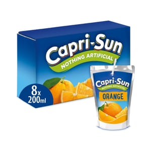 8 X 200ml Capri-Sun Kids' Juice Drink - Orange or Tropical (£1.80/£1.70 S&S)