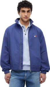Tommy Jeans Men's Windbreaker with Stretch Cuffs, Purple