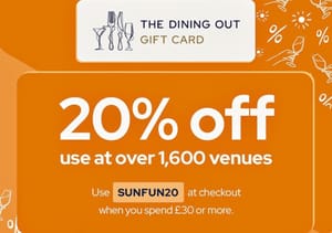 Get 20% off a Dining out Gift Card When You Spend £30 or More